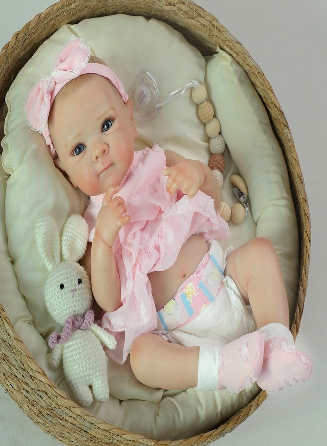 KSBD Reborn Baby Dolls - 20 Inch Realistic Baby Doll Real Life Baby Dolls Lifelike Newborn Baby Doll Girl with Soft Full Vinyl Body and Accessories can Swimming Baby Dolls for 3+ Years Old Kids Gifts - Image 3